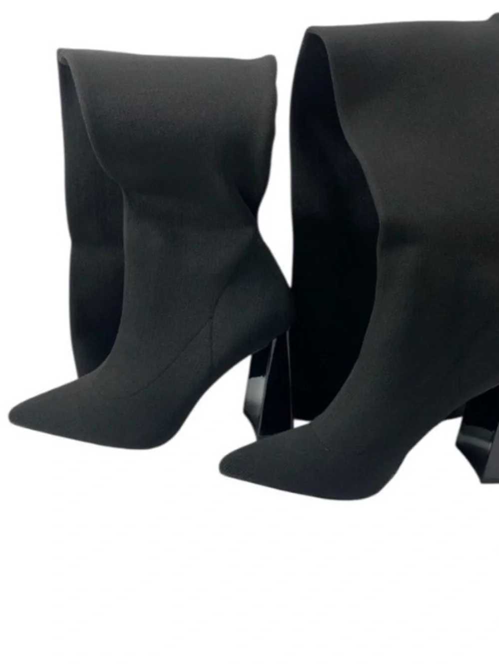Cape Robbin Flo-A Black Stretch Thigh High Boots Block Heel Size 8 NIB
